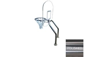 Global Pool Products X2 Basketball Set | 17.5" Anchor Spacing | Dual Pole with Net & Ball | Silver Vein Frame | No Anchors | GPP-X2BB-SV