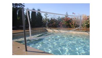 Global Pool Products Volleyball Set | 20' Net & Ball | White Poles | No Anchors | GPPOTE-VBS20-WH