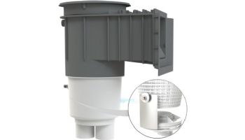 AquaStar Flow Star Water Bonded Skimmer with Waterstop Face, Float Assembly, Basket, No Lid | Light Gray | SKR15NL103