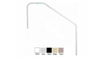 Saftron Deck To Pool Mounted 3-Bend Handrail | .25" Thickness 1.90" OD | 48" W x 32" H | White | DTP-348-W