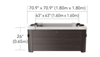 MSpa Frame Series Tribeca Inflatable Bubble Spa | Luxury Wood-Like Finish | 6-Person | F-TR063W
