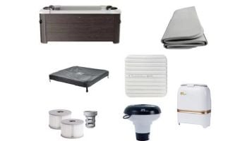 MSpa Frame Series Tribeca Inflatable Bubble Spa | Luxury Wood-Like Finish | 6-Person | F-TR063W
