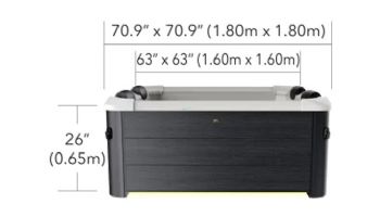 MSpa Frame Series Oslo Inflatable Bubble & Jet Spa | Luxury Wood-Like Finish | 6-Person | F-OS063W