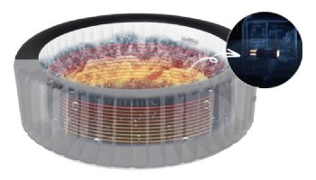MSpa Urban Series Vito Inflatable Square Bubble Spa | 6-Person | U-VT061