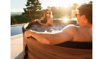 MSpa Frame Series Duet Inflatable Round Bubble Spa | Luxury Wood-Like Finish | 6-Person | F-DU063W