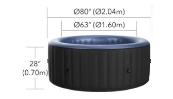 MSpa Comfort Series Bergen Inflatable Round Bubble Spa | Metallic Blue Liner | 6-Person | C-BE062