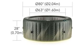 MSpa Comfort Series Meteor Inflatable Round Bubble Spa with LED Light Strip | 6-Person | C-ME062
