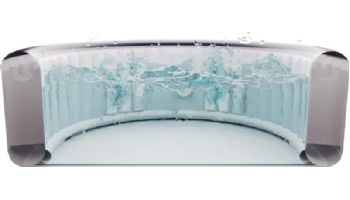 MSpa Comfort Series Meteor Inflatable Round Bubble Spa with LED Light Strip | 6-Person | C-ME062