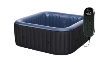 MSpa Comfort Series Tekapo Inflatable Square Bubble Spa | Metallic Blue Liner | 4-Person | C-TE042
