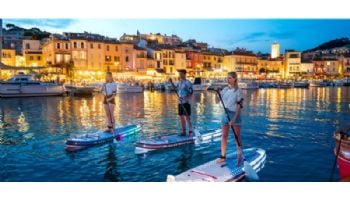 Aqua Marina Glow All-Around iSUP | Ambient Light System with Safety Leash | 10' 4"L x 31"W | BT-24GL