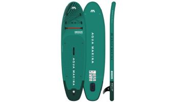 Aqua Marina All-Around iSUP | Aluminum Sports III Paddle with Safety Leash | Breeze - Silver Tree | 9' 10" x 30" | BT-23BRP