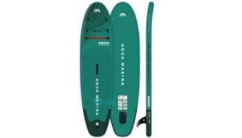 Aqua Marina All-Around iSUP | Aluminum Sports III Paddle with Safety Leash | Breeze - Silver Tree | 9' 10" x 30" | BT-23BRP