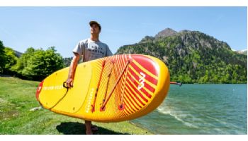 Aqua Marina All-Around iSUP | Aluminum Sports III Paddle with Safety Leash | Fusion - Before Sunset | 10' 10" x 32" | BT-23FUP