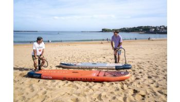 Aqua Marina All-Around iSUP | Aluminum Sports III Paddle with Safety Leash | Monster - Sky Glider | 12' x 33" | BT-23MOP