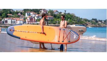 Aqua Marina All-Around iSUP | Aluminum Sports III Paddle with Safety Leash | Monster - Sky Glider | 12' x 33" | BT-23MOP