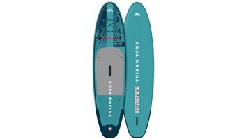 Aqua Marina All-Around Advanced iSUP | Carbon / Fiberglass Hybrid Pastel Paddle and Coil Leash | Beast - Aqua Splash | 10' 6" x 32" | BT-23BEP