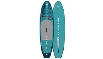 Aqua Marina All-Around Advanced iSUP | Carbon / Fiberglass Hybrid Pastel Paddle and Coil Leash | Beast - Aqua Splash | 10' 6" x 32" | BT-23BEP