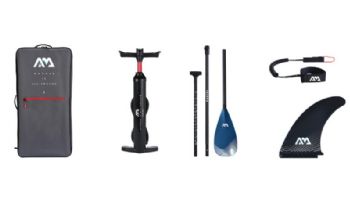 Aqua Marina All-Around Advanced iSUP | Carbon / Fiberglass Hybrid Pastel Paddle and Coil Leash | Beast - Aqua Splash | 10' 6" x 32" | BT-23BEP