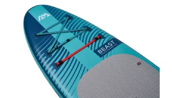 Aqua Marina All-Around Advanced iSUP | Carbon / Fiberglass Hybrid Pastel Paddle and Coil Leash | Beast - Aqua Splash | 10' 6" x 32" | BT-23BEP
