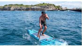 Aqua Marina All-Around Advanced iSUP | Carbon / Fiberglass Hybrid Pastel Paddle and Coil Leash | Beast - Aqua Splash | 10' 6" x 32" | BT-23BEP