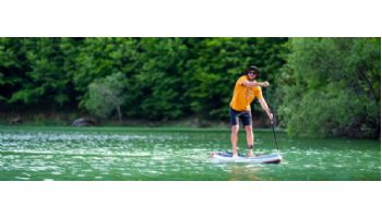 Aqua Marina Touring iSUP | Coil Leash | Hyper - Navy | 12' 6" x 32" | BT-23HY02