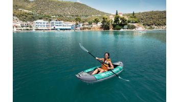 Aqua Marina Laxo-320 Recreational Inflatable Kayak | Paddle Set Included | 2-Person | 10' 6" x 37" | LA-320