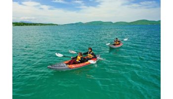 Aqua Marina Memba-390 Touring Inflatable Kayak | Paddle Set Included | 2-Person | 12' 10" x 35" | ME-390
