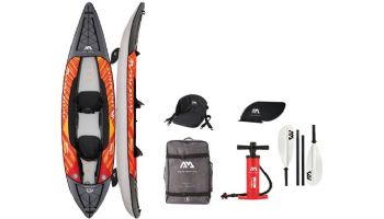 Aqua Marina Memba-390 Touring Inflatable Kayak | Paddle Set Included | 2-Person | 12' 10" x 35" | ME-390