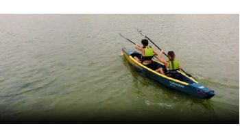 Aqua Marina Tomahawk Air High Pressure Speed Inflatable Kayak | Paddle Not Included | 2-Person | 14' 5" x 31" | AIR-K 440