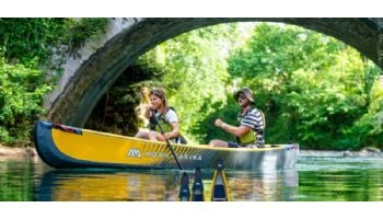 Aqua Marina Tomahawk Air High Pressure Speed Inflatable Kayak | Paddle Not Included | 2-Person | 14' 5" x 31" | AIR-K 440