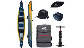 Aqua Marina Tomahawk Air High Pressure Speed Inflatable Kayak | Paddle Not Included | 2-Person | 14' 5" x 31" | AIR-K 440