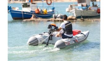 Aqua Marina Premium Aircat Inflatable Catamaran Watercraft | Air Deck | 5-Person | 11' x 63" | BT-AC335