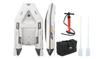 Aqua Marina A-Deluxe Inflatable Speed Boat | Aluminum Floor | 3+1 Person | 9' 1" x 4' 11" | BT-88850AL