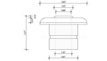 Flolux FloJet 1.5" Eyeball Return Jet Threaded Fit | 316L Stainless Steel | FLX006