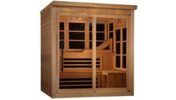 Golden Designs Monaco Limited Edition 6-Person Near Zero EMF FAR Infrared Sauna | Hemlock | GDI-6996-02