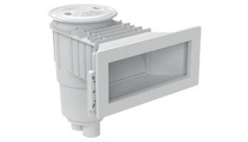 AquaStar FlowStar Widemouth Fiberglass Skimmer with Float Assembly, Basket, Lid and Collar | White | SKR36101