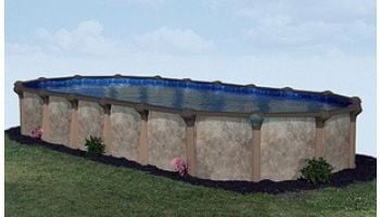 Coronado 16' x 28' Oval Above Ground Pool | White In-Wall Step | Basic Package 54" Wall | 190139