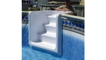 Coronado 18' x 33' Oval Above Ground Pool | White In-Wall Step | Basic Package 54" Wall | 190145