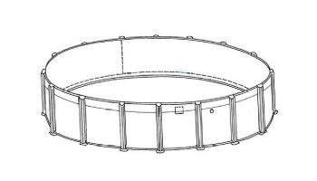 Coronado 24' Round Above Ground Pool | Gray In-Wall Step | Basic Package 54" Wall | 190147