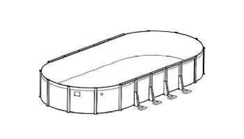 Coronado 18' x 33' Oval Saltwater Friendly Above Ground Pool | Basic Package 54" Wall | 190315