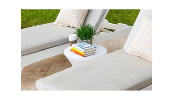 Ledge Lounger Signature Collection 14" Side Table without Umbrella Hole | White | LL-SG-ST-14NH-W