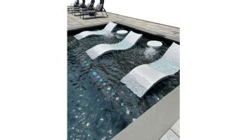 Ledge Lounger Signature Collection 14" Side Table without Umbrella Hole | White | LL-SG-ST-14NH-W