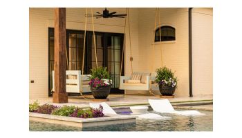 Ledge Lounger Signature Collection 14" Side Table without Umbrella Hole | White | LL-SG-ST-14NH-W