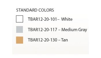 AquaStar 12" Perpendicular T-Bar Deck Drain | 20 Feet | Tan | TBAR12-20-130