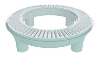 AquaStar 20'' Perfect Circle Suction Outlet Cover and Four-Port Manufactured Sump | Light Gray | PC103