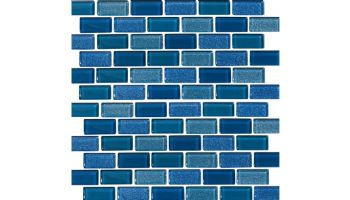 National Pool Tile Orion 1x2 Glass Tile | Peacock | ORN-PEACOCK