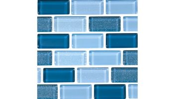 National Pool Tile Orion 1x2 Glass Tile | Ocean | ORN-OCEAN