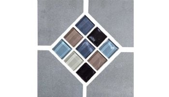 National Pool Tile Elements 6x6 Series | Gray Deco | ELE-ZINC DECO