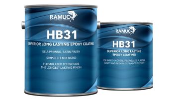 Ramuc HB31 3:1 High-Build Epoxy Pool Paint | 1-Gallon Kit | Black | 913232101