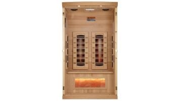 Golden Designs 1-Person Full Spectrum PureTech Near Zero EMF FAR Infrared Sauna with Himalayan Salt Bar | Hemlock | GDI-8010-03